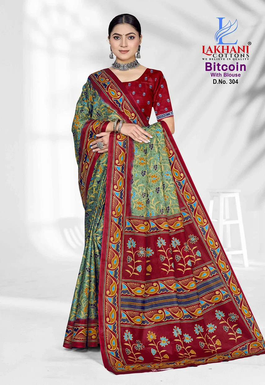 Bitcoin Vol 3 By Lakhani Cotton Printed Daily Wear Saree Orders In India